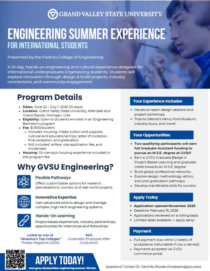 Engineering Summer Experience Flyer Page 2